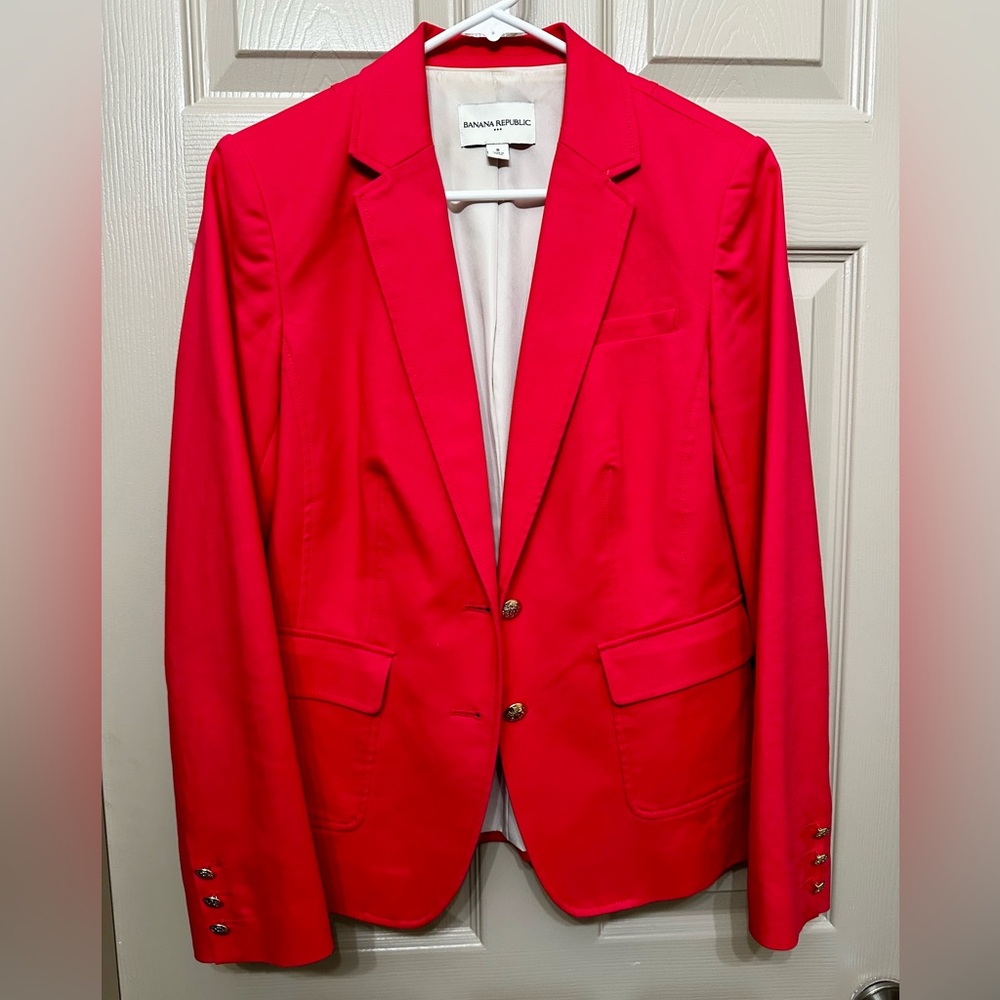 Banana Republic Women’s Hot Pink Blazer. Sz 8